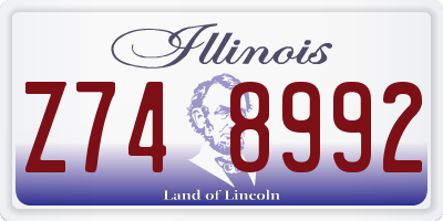IL license plate Z748992