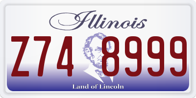 IL license plate Z748999