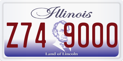 IL license plate Z749000
