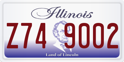 IL license plate Z749002
