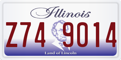 IL license plate Z749014