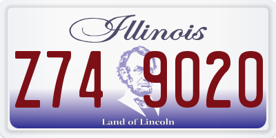 IL license plate Z749020