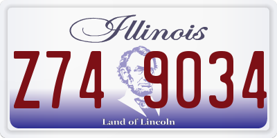 IL license plate Z749034