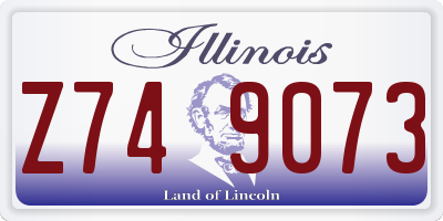 IL license plate Z749073