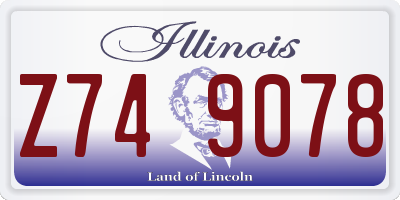 IL license plate Z749078