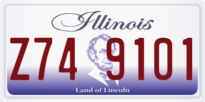 IL license plate Z749101