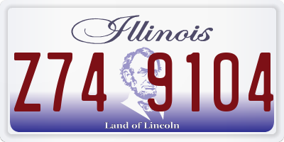IL license plate Z749104