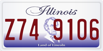IL license plate Z749106