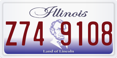 IL license plate Z749108