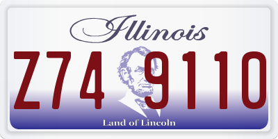 IL license plate Z749110