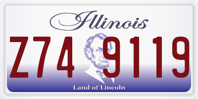 IL license plate Z749119