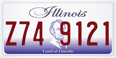 IL license plate Z749121