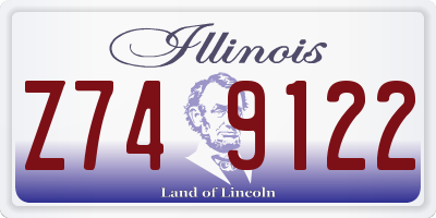 IL license plate Z749122