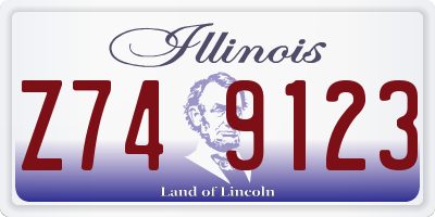 IL license plate Z749123