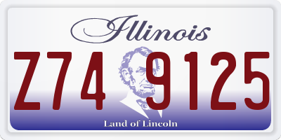 IL license plate Z749125