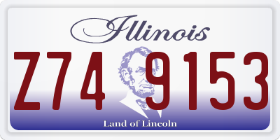 IL license plate Z749153
