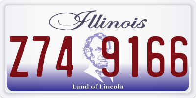 IL license plate Z749166