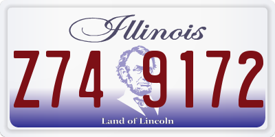 IL license plate Z749172