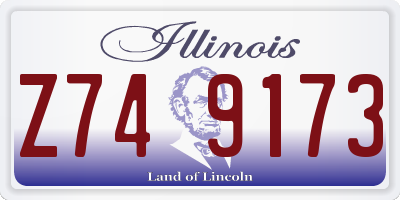 IL license plate Z749173