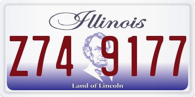 IL license plate Z749177