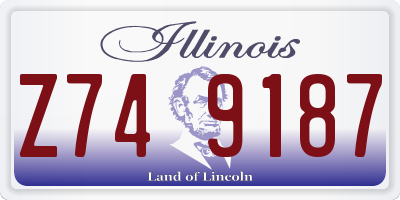 IL license plate Z749187