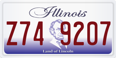 IL license plate Z749207
