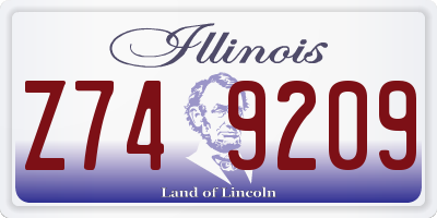 IL license plate Z749209
