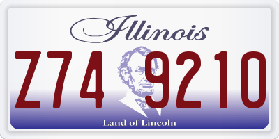 IL license plate Z749210