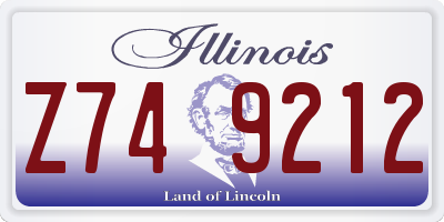 IL license plate Z749212