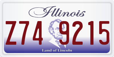 IL license plate Z749215