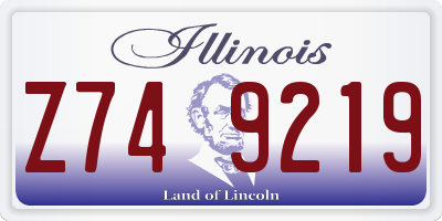 IL license plate Z749219