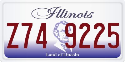 IL license plate Z749225