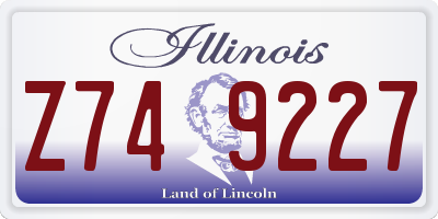 IL license plate Z749227