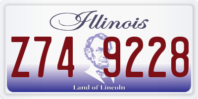 IL license plate Z749228