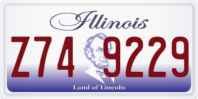 IL license plate Z749229