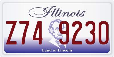 IL license plate Z749230