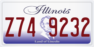 IL license plate Z749232