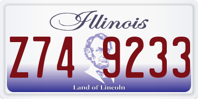 IL license plate Z749233