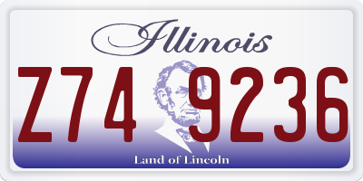 IL license plate Z749236