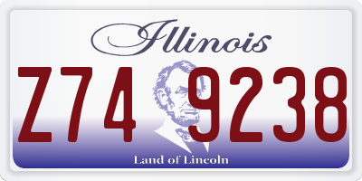 IL license plate Z749238