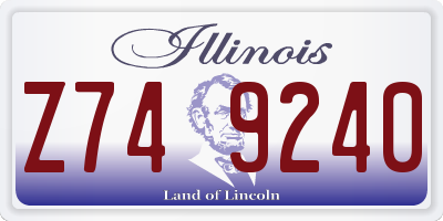 IL license plate Z749240