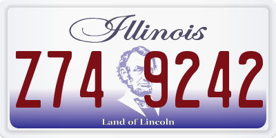 IL license plate Z749242