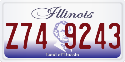 IL license plate Z749243