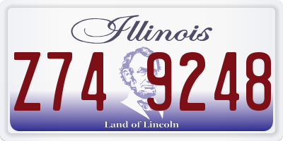IL license plate Z749248