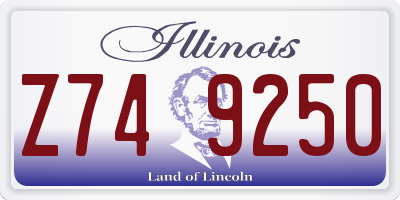 IL license plate Z749250