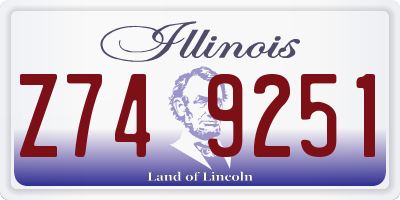 IL license plate Z749251