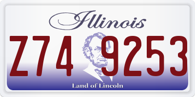 IL license plate Z749253
