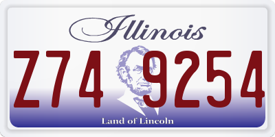 IL license plate Z749254