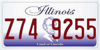 IL license plate Z749255