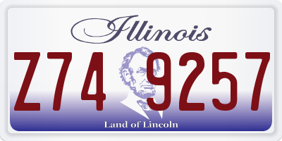 IL license plate Z749257